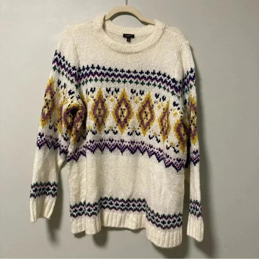Talbots wool blend fair isle sweater